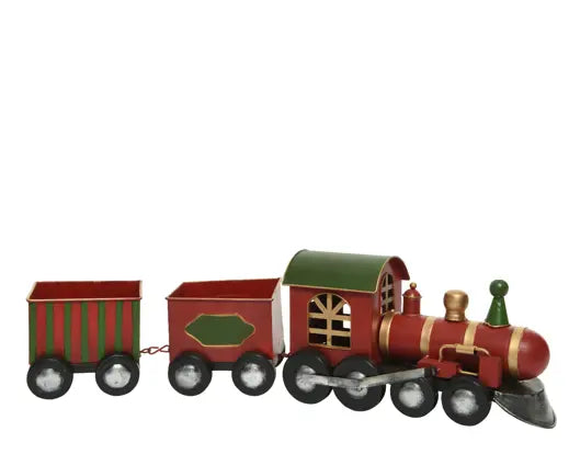 Trenino in ferro Lun. 58cm Lar.12cm Alt.16cm-rosso