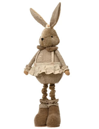 Coniglietta in poliestere Lun. 30cm Lar. 21 Alt. 84cm-marrone-beige