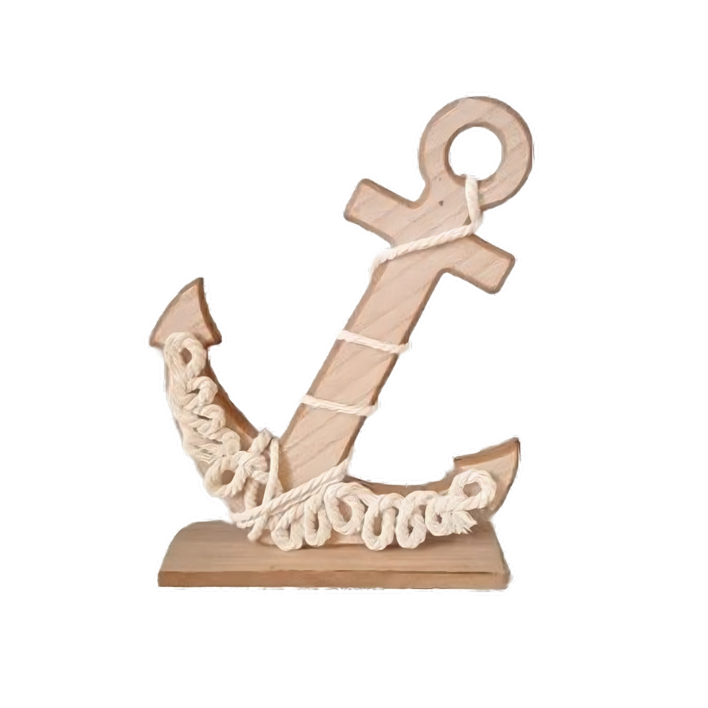 Ancora legno con corda l.20xp.6xh.25-naturale