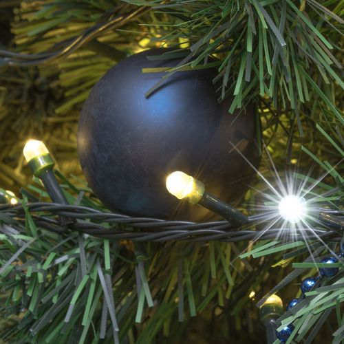 Catena luci 1000 Maxi LED ø8mm MultiFLASH DIAMOND mt 100-luce calda+flash luce fredda