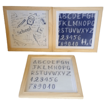 Cornice portafoto in legno da appendere l.25xp.1xh.25cm-naturale