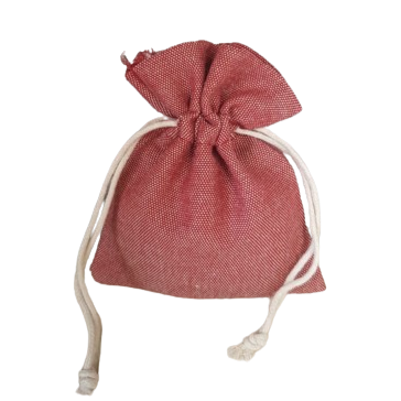 Sacchetto cotone l.9xh.12 cm confezione pz.24-rosso mattone