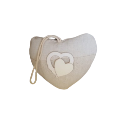 Cuore porta confetti l.9,5xp.2,0xh.9,5 confezione 12pz.-ecru