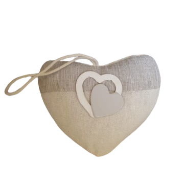 Cuore porta confetti l.9,5xp.2,0xh.9,5 confezione 12pz.-tortora