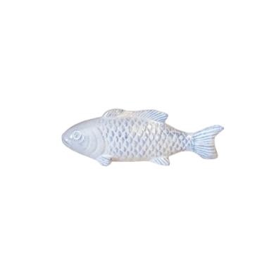 Pesce in ceramica l.20xp.5,5xh.7cm-celeste