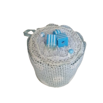 Porta confetti cupcake d.6xh.5cm confezione 12pz.-celeste