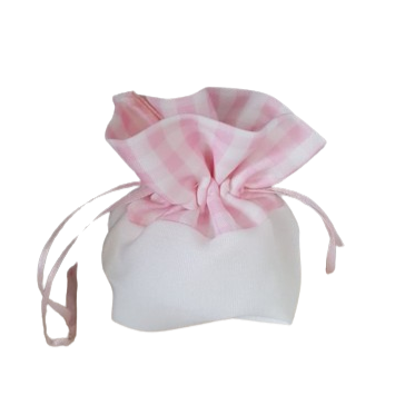 sacchetto porta confetti quadretti bimba