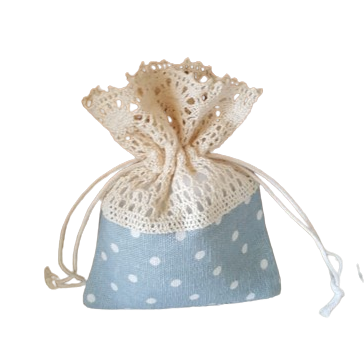 sacchetto confetti cotone merletto