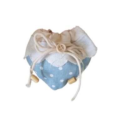 sacchetto confetti cotone cuore