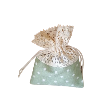 sacchetto confetti cotone merletto