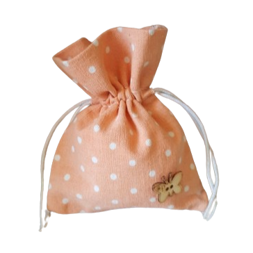 sacchetto confetti cotone pois