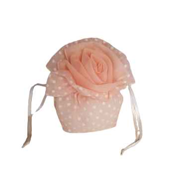 sacchetto confetti organza rosa