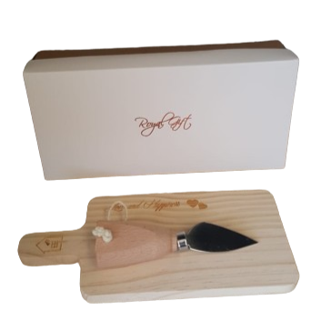 Tagliere con coltello taglia grana l.22xp.10xh.1cm-naturale