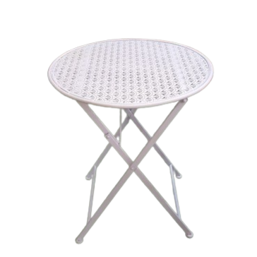Tavolo in metallo d. 60X h.70cm-bianco