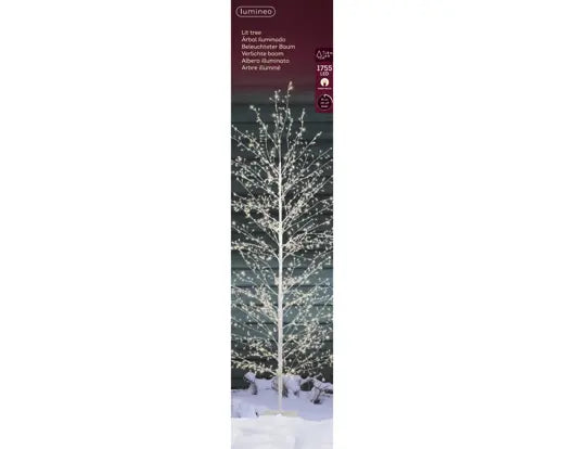 Albero luci white D.70cm H.180cm Micro LED tree pvc steady outdoor white/warm white