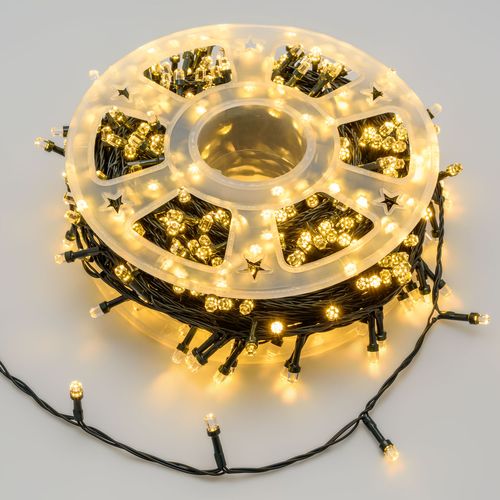 Catena luci 500 Maxi led Diamante 50,5mt-bianco caldo