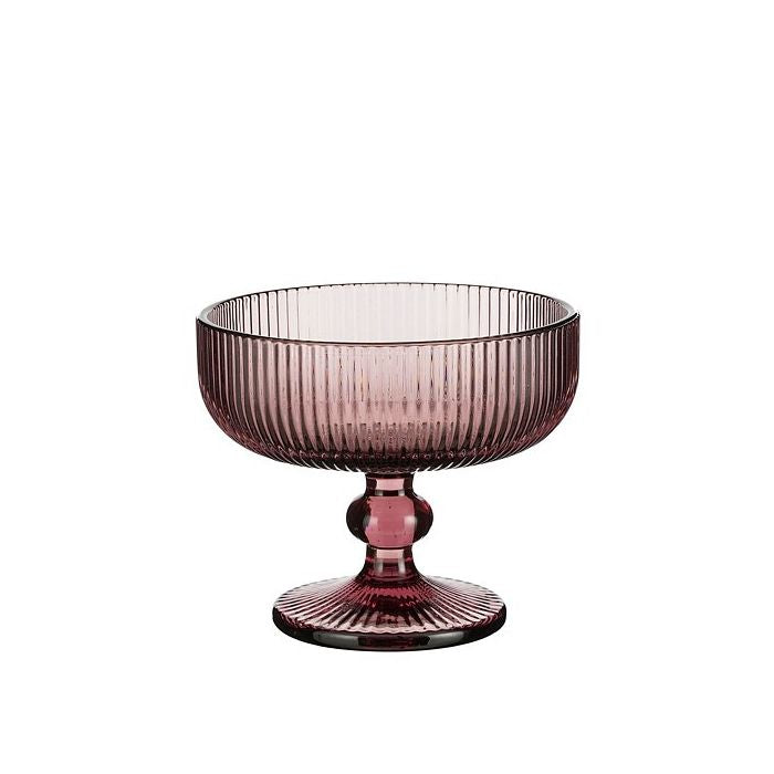 Coppetta in vetro d.12x Alt.10-rosa