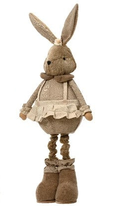 Coniglietta in poliestere Lun. 30cm Lar. 21 Alt. 84cm-marrone-beige