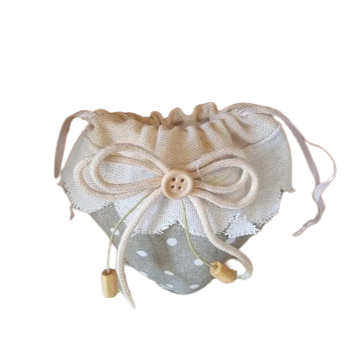 sacchetto cuore cotone