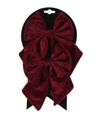 Fiocco in velluto lun.14 lar.17cm alt. 0.5 cm pz. 2-bordeaux