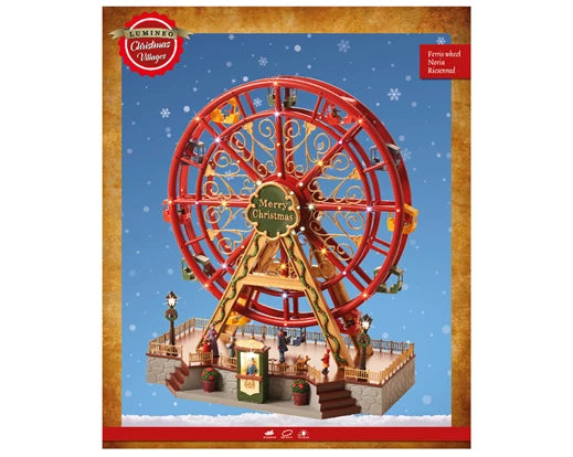 Villaggio Natale c/musica e movimento Lun.37cm Lar.21cm Alt.45cm-multicolore