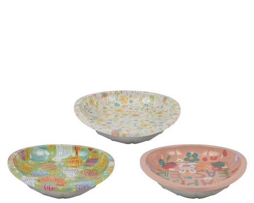 Piatto uovo set pz. 3 Lun.2.8cm Lar.18cm Alt.26cm-assortiti