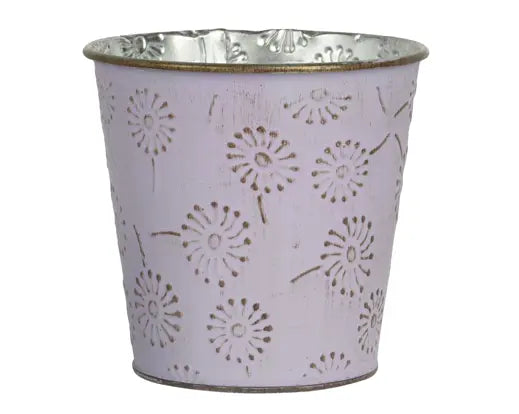 Vaso zinco Dia.14cm Alt.12.6cm-lilla