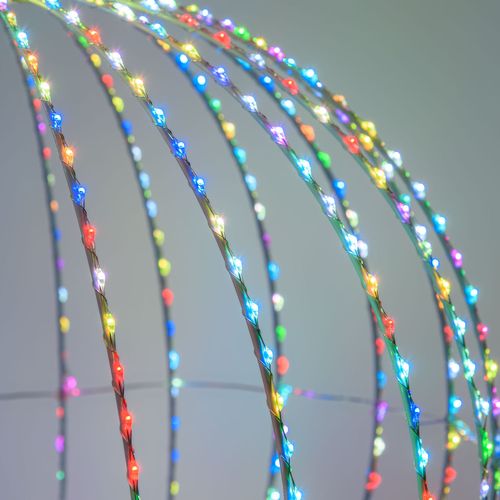 Sfera luminosa ø40cm 3DF Bianco Silver MicroLED Multiflash-multicolor