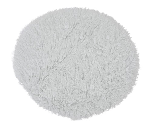Tappeto pelo sintetico bianco d.90xalt. 2,5 cm-bianco
