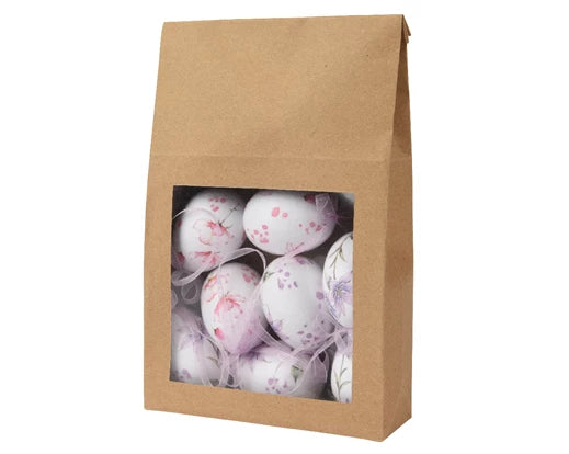 Uova decorazione pasqua foam confezione 6 pz dia4cm Alt.6cm-assortite