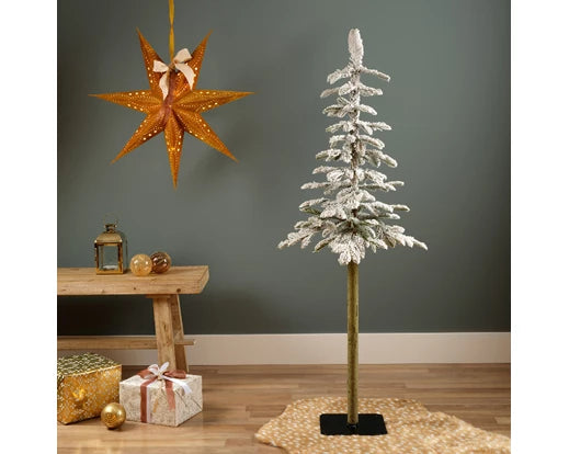 Albero Natale Alpine Fir snowy d.36xh.150cm-innevato