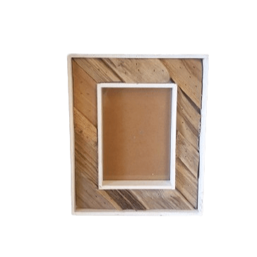 Cornice portafoto da appendere in legno l.20xp.3xh.25cm-naturale