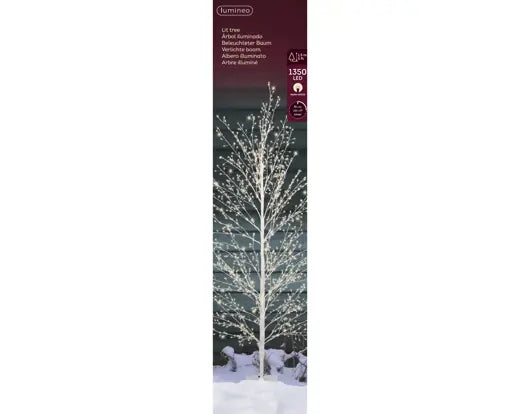 Albero luci white D.60 cm H.150 cm Micro LED tree pvc steady outdoor white/warm white