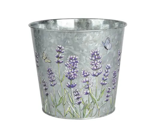Contenitore zinco p/piante Dia 13,3 Alt. 11,5 cm-grigio