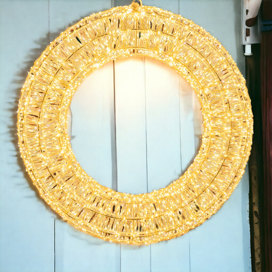 Corona 3D ø55cm HDM Bianco Silver Metal Pro 3000 MicroLED FlashLED Diamond