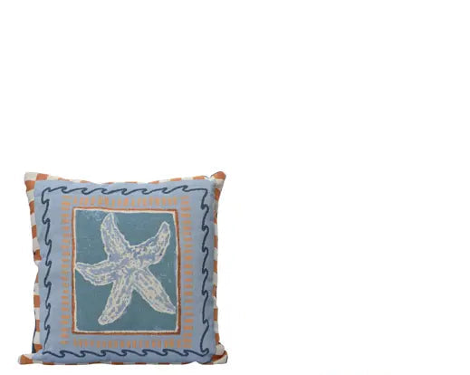 Cuscino mare Lun. 43cm Lar.43cm Alt.4cm-azzurro