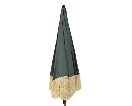 Ombrellone in alluminio con frange Dia.180cm Alt.216cm-verde