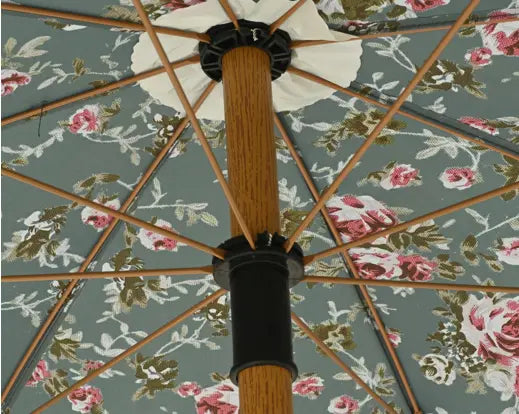 Ombrellone in alluminio con frange Dia.180cm Alt.216cm-verde