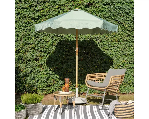 Ombrellone in poliestere Dia 220-Alt.222cm-verde/grigio