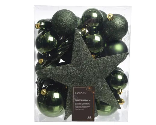 Palle Natale plt mix d.8-verde scuro