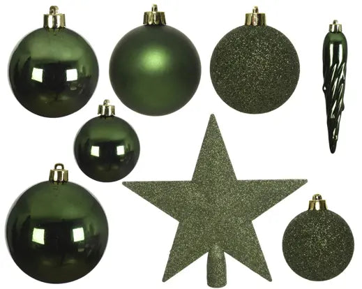 Palle Natale plt mix d.8-verde scuro