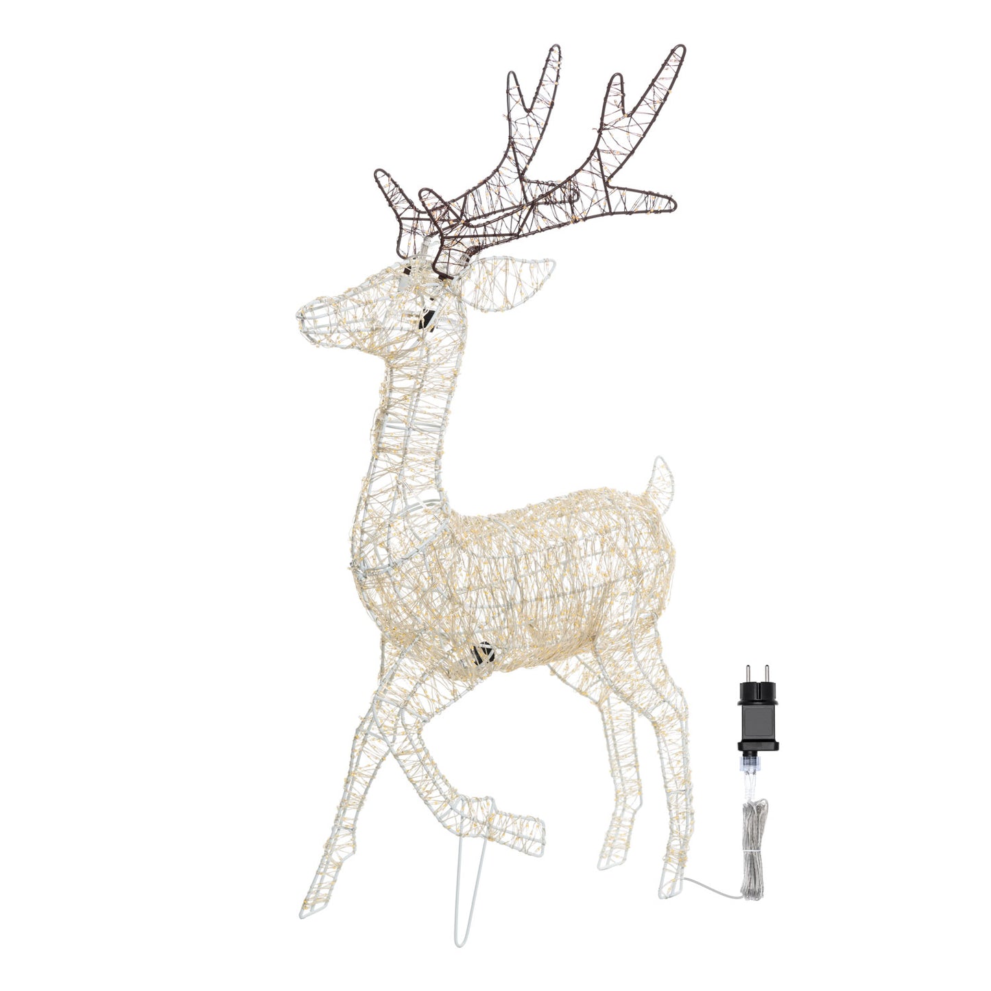 Renna 3D H80cm con zampa alzata RP HDM Metal Pro 2880 MicroLED FlashLED Diamond