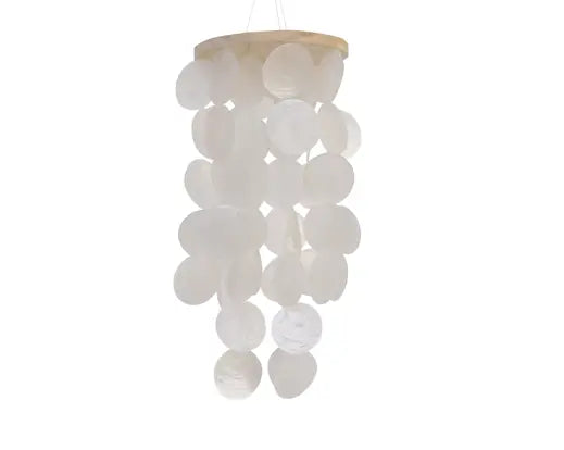 Scacciapensieri in madreperla Lun.14,5 Lar.14,5 Alt.36 cm-bianco