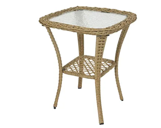 Set 2 poltrone e tavolo in vimini Lun.83cm Lar.72cm Alt.86cm