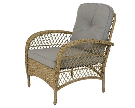 Set 2 poltrone e tavolo in vimini Lun.83cm Lar.72cm Alt.86cm
