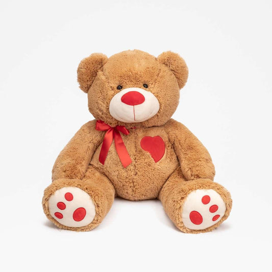 Orso peluche cuori cm 35-miele