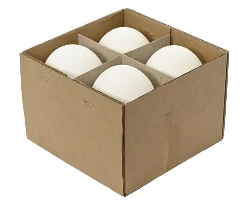 Uova d'oca Lun.12cm Lar.12cm Alt.9cm conf. pz. 4-bianco